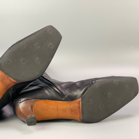 Authentic Louis Vuitton Leather Boots - Picture 11 of 12